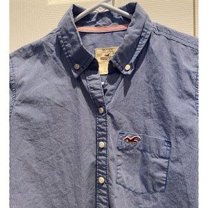 Women's Hollister California Long Sleeve Shirt size Small, Blue White, Button Up